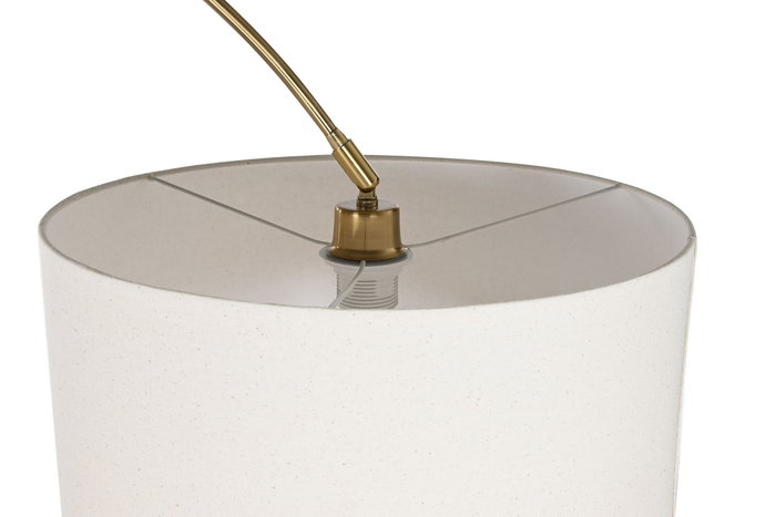 DKD Home Decor Lámpara de Pie de Lino y Mármol Dorado y Blanco 126x40x193 cm DKD Home Decor Lámpara de Pie de Lino y Mármol Dorado y Blanco 126x40x193 cm