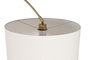 DKD Home Decor Lámpara de Pie de Lino y Mármol Dorado y Blanco 126x40x193 cm