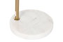 DKD Home Decor Lámpara de Pie de Lino y Mármol Dorado y Blanco 126x40x193 cm