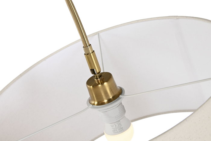 DKD Home Decor Lámpara de Pie de Lino y Mármol Dorado y Blanco 126x40x193 cm DKD Home Decor Lámpara de Pie de Lino y Mármol Dorado y Blanco 126x40x193 cm