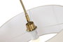 DKD Home Decor Lámpara de Pie de Lino y Mármol Dorado y Blanco 126x40x193 cm