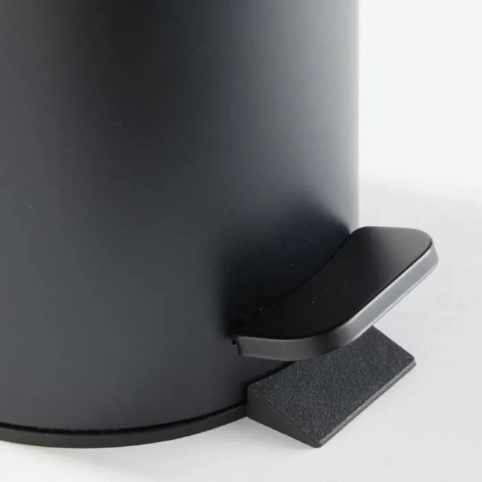 Today UTILITY Papelera de Baño 3 L, Ø 17 x H 25 cm, Polipropileno, Negro Suave