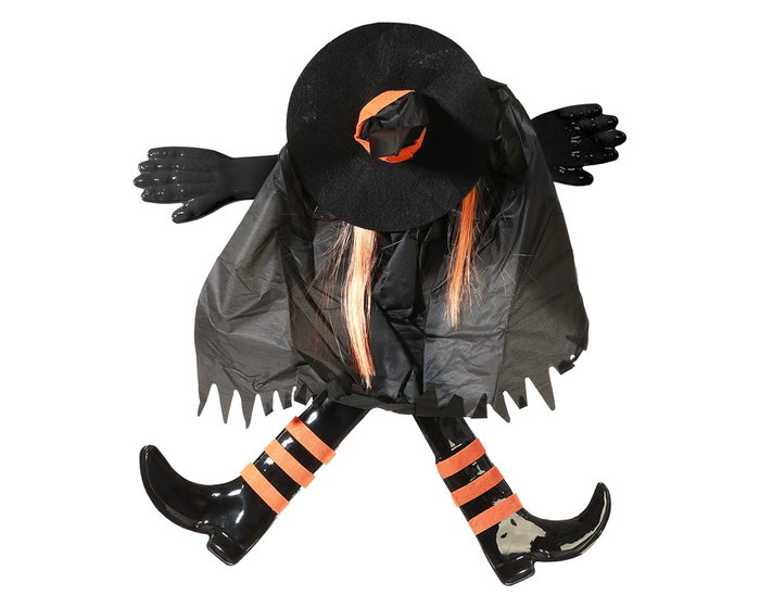 Figura Colgante De Bruja Estrellada Para Puerta De Halloween Con Brazos Y Piernas Colgantes Decoracion