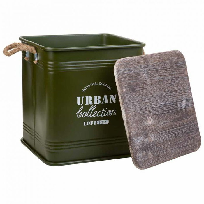 Taburete Alexandra House Living Verde Metal Cuerda Madera de abeto 36 x 36 x 39 cm Taburete Alexandra House Living Verde Metal Cuerda Madera de abeto 36 x 36 x 39 cm