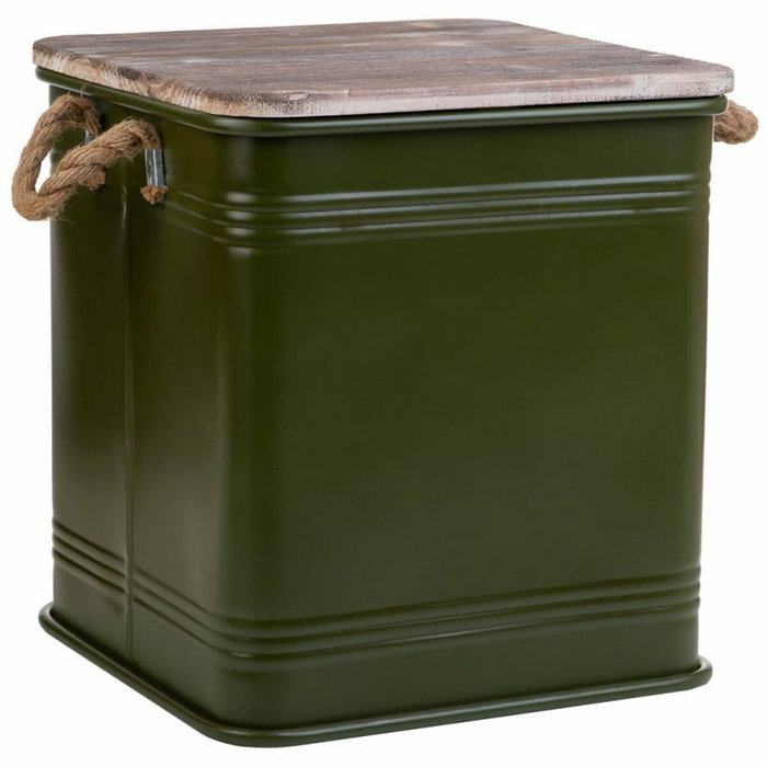 Taburete Alexandra House Living Verde Metal Cuerda Madera de abeto 36 x 36 x 39 cm Taburete Alexandra House Living Verde Metal Cuerda Madera de abeto 36 x 36 x 39 cm