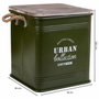 Taburete Alexandra House Living Verde Metal Cuerda Madera de abeto 36 x 36 x 39 cm