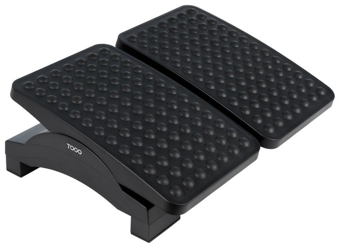 TooQ TQFR0604-B Reposapiés Ajustable e Inclinable Negro 430 x 320 x 105-130 mm