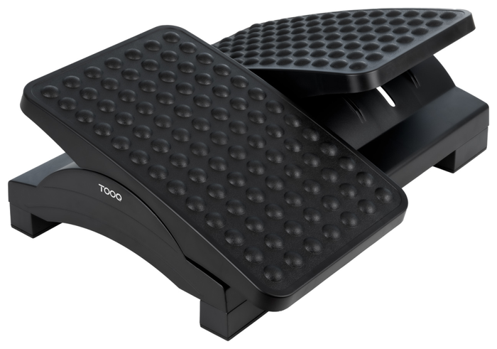 TooQ TQFR0604-B Reposapiés Ajustable e Inclinable Negro 430 x 320 x 105-130 mm