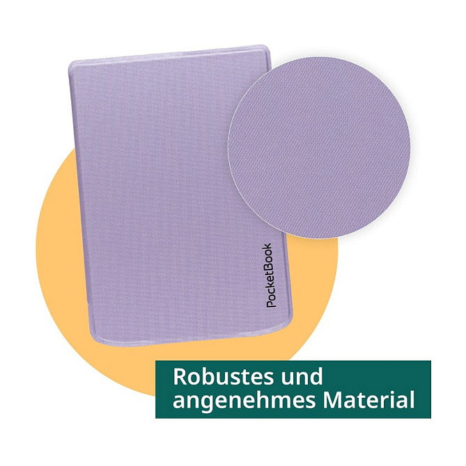 PocketBook Funda SH-TR-634-LPL-WW Folio Transparente Lavanda de Microfibra y Cuero PU para eReader Verse, Verse Lite, Verse Pro