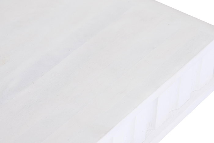 DKD Home Decor Mesa de Centro de Mango y Metal Blanco
