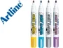 Artline Rotulador EKT-2 para Camisetas Punta Redonda 2 mm Colores Surtidos (Amarillo, Gris, Celeste, Violeta) - Caja de 4 Unidades