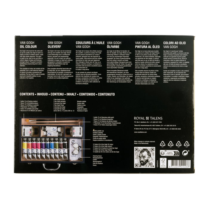 Van Gogh Caja XL para principiantes con pinturas al óleo (12 x 40 ml + accesorios) inevitable Van Gogh Caja XL para principiantes con pinturas al óleo (12 x 40 ml + accesorios) inevitable