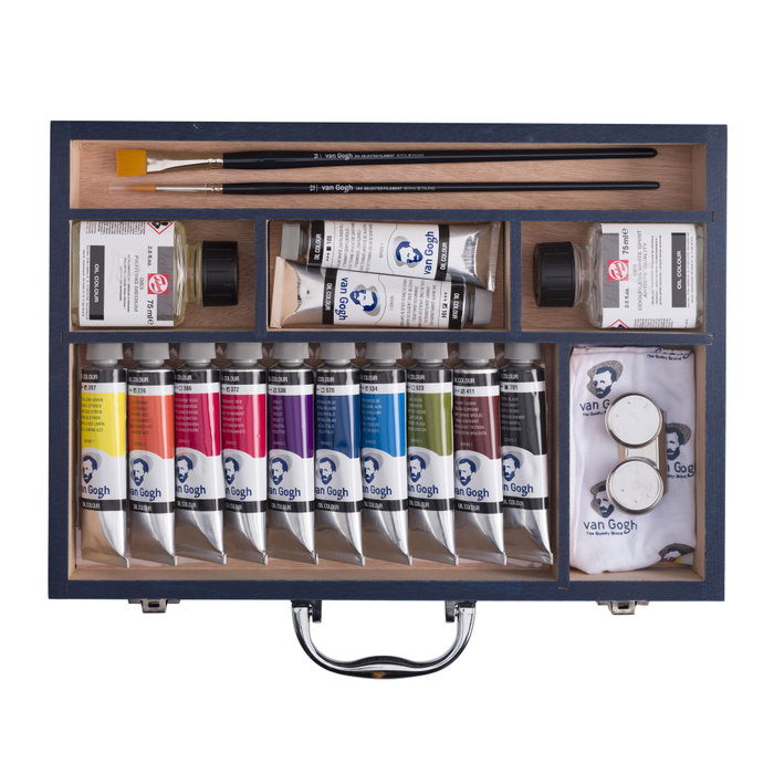 Van Gogh Caja XL para principiantes con pinturas al óleo (12 x 40 ml + accesorios) inevitable Van Gogh Caja XL para principiantes con pinturas al óleo (12 x 40 ml + accesorios) inevitable