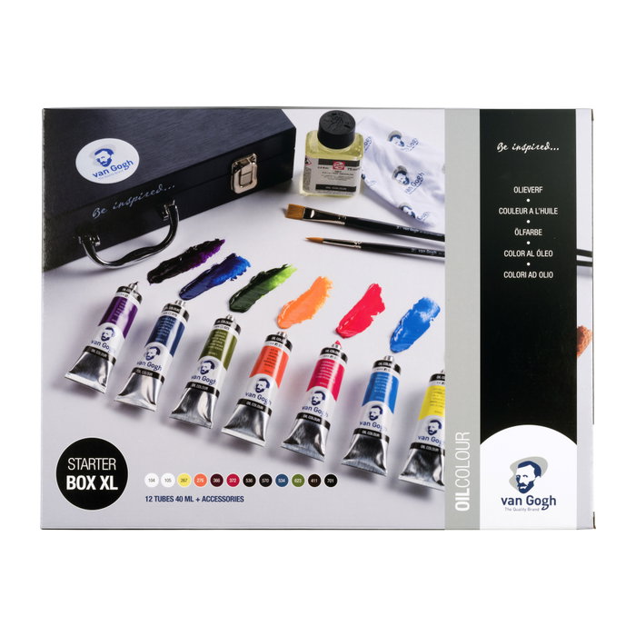 Van Gogh Caja XL para principiantes con pinturas al óleo (12 x 40 ml + accesorios) inevitable Van Gogh Caja XL para principiantes con pinturas al óleo (12 x 40 ml + accesorios) inevitable