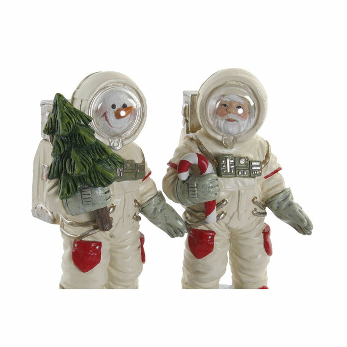 DKD Home Decor Figura de Resina Astronauta Surtido de 2 Unidades