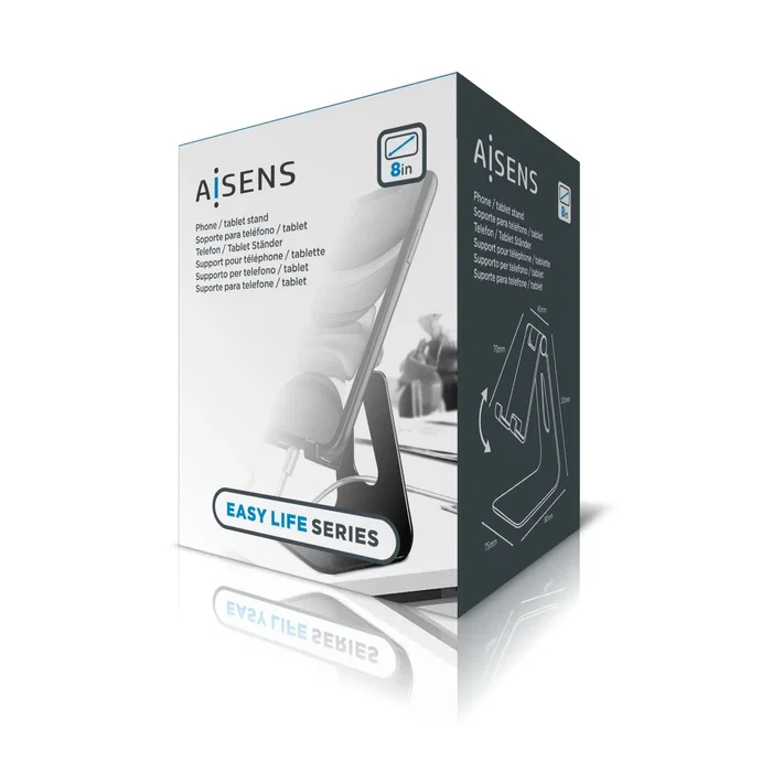 Aisens Soporte de Sobremesa Ajustable M Negro MS1PM-084