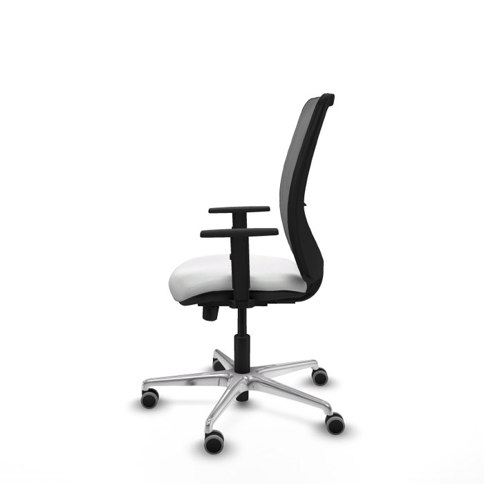 PIQUERAS Y CRESPO Silla de oficina Zulema con mecanismo Sincro/Traslack, Blanco y Gris