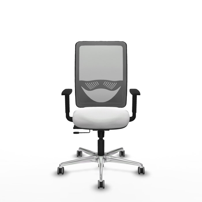 PIQUERAS Y CRESPO Silla de oficina Zulema con mecanismo Sincro/Traslack, Blanco y Gris