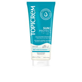 Topicrem SUN PROTECT gel de ducha 200 ml - Gel de baño corporal rehidratante para toda la familia
