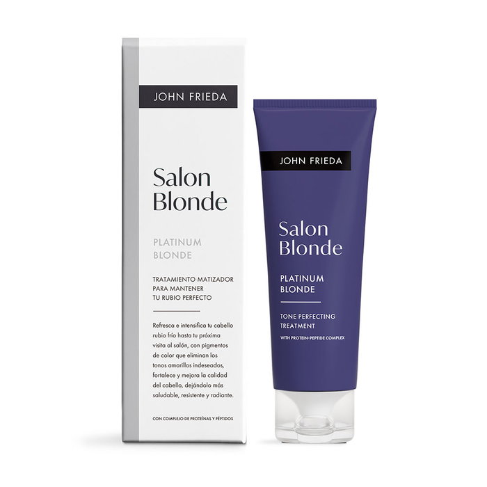 John Frieda Salon Blonde Platinum Tratamiento Matizador para Rubio Frío, Neutraliza Tonos Amarillos, Fortalece Cabello, 120 ml John Frieda Salon Blonde Platinum Tratamiento Matizador para Rubio Frío, Neutraliza Tonos Amarillos, Fortalece Cabello, 120 ml