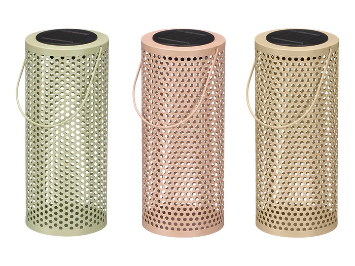 Ibergarden Lampara Solar Redonda Alta 11x26x11cm Surtidos (Set de 12)