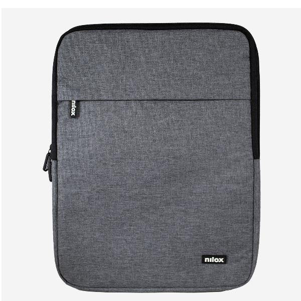 Nilox SLEEVE 14.1 - Funda Acolchada Gris para Tablets y Portátiles Hasta 14.1 Pulgadas (35.8 cm) - Universal, Ligera con Compartimento Accesorios