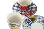 DKD Home Decor Conjunto de Taza y Platillo Azulejos Limones 24, 90ml