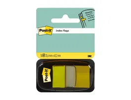 Post-it Banderitas Separadoras 680-5 Amarilla Dispensador de 50 Unidades Transparentes Reutilizables 25.4 x 43.1 mm