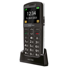 bea-fon SL260 Teléfono Móvil con Teclas Grande, Pantalla 2.2", SIM Única, Linterna, SOS, Negro