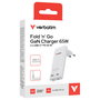 Verbatim Cargador GaN Fold 'n' Go 65W con 2 Puertos USB-C Blanco
