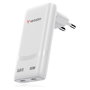 Verbatim Cargador GaN Fold 'n' Go 65W con 2 Puertos USB-C Blanco