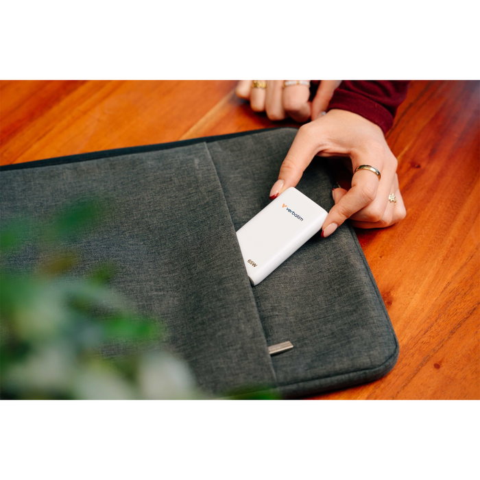 Verbatim Cargador de Pared GaN Fold 'n' Go 65W 2xUSB-C Blanco