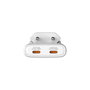 Verbatim Cargador de Pared GaN Fold 'n' Go 65W 2xUSB-C Blanco