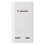 Verbatim Cargador de Pared GaN Fold 'n' Go 65W 2xUSB-C Blanco
