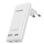 Verbatim Cargador de Pared GaN Fold 'n' Go 65W 2xUSB-C Blanco