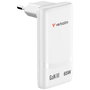 Verbatim Cargador de Pared GaN Fold 'n' Go 65W 2xUSB-C Blanco