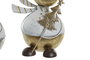 DKD Home Decor Figura Navidad Metal Dorado Plateado Reno Gafas 13 x 27 x 14 cm (2 Unidades)