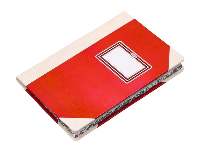 Fernandes Libro Cartone Cosido Din A4+ Rayado Horizontal 50 Hojas 100 gr Rojo