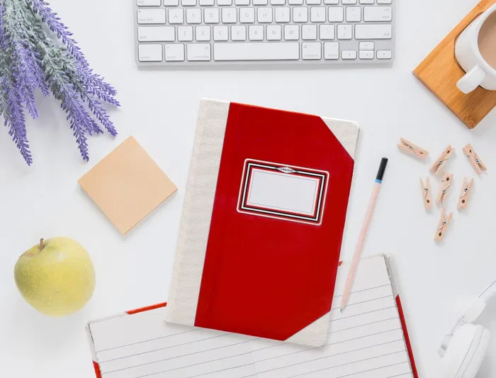 Fernandes Libro Cartone Cosido Din A4+ Rayado Horizontal 50 Hojas 100 gr Rojo