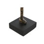 DKD Home Decor Set de 3 Figuras de Resina y Mango Gris Oscuro y Negro