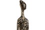 DKD Home Decor Set de 3 Figuras de Resina y Mango Gris Oscuro y Negro