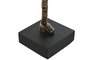 DKD Home Decor Set de 3 Figuras de Resina y Mango Gris Oscuro y Negro