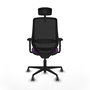 PIQUERAS Y CRESPO Silla de oficina Mardos con mecanismo Sincro/Traslack, Morado/Negro