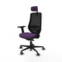 PIQUERAS Y CRESPO Silla de oficina Mardos con mecanismo Sincro/Traslack, Morado/Negro