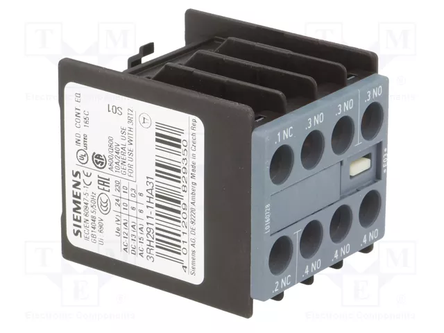 SIEMENS 3RH2911-1HA31 Contactores Auxiliares para S0, S00, S2