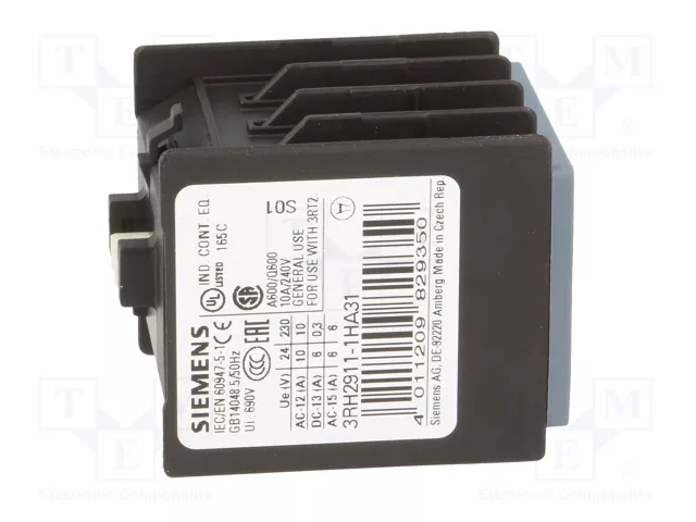 SIEMENS 3RH2911-1HA31 Contactores Auxiliares para S0, S00, S2