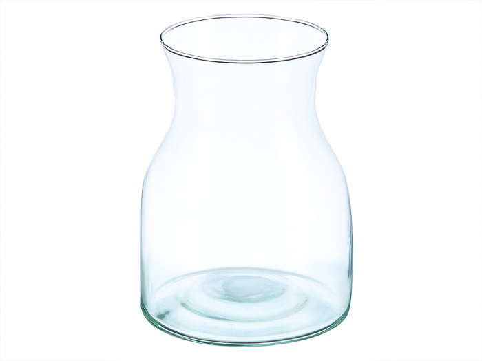 Giftdecor Jarron Cristal Transparente Ancho Forma 20 cm (Set de 12)