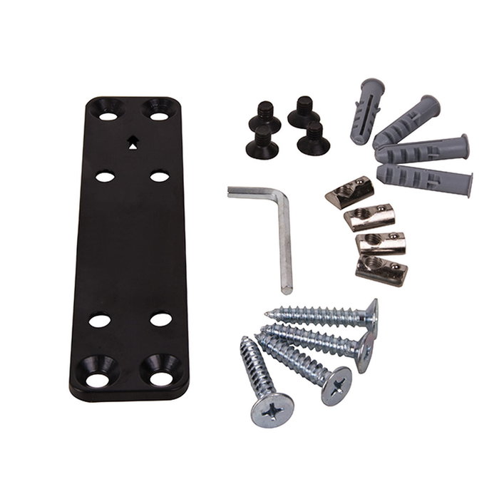 B-Tech B-Tech System X Rail Mounting Bracket - 5 mm, Negro