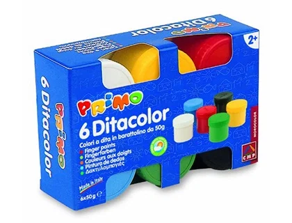 Primo Pintura de Dedos 6 Unidades Colores Surtidos 50g Primo Pintura de Dedos 6 Unidades Colores Surtidos 50g