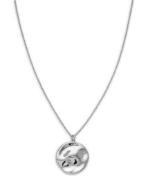 Rosefield Iggy Textured coin necklace silver